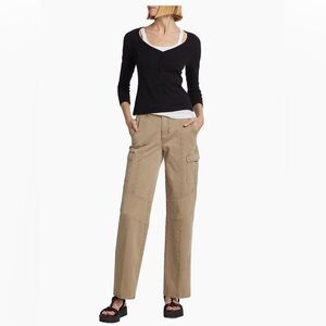 L’Agence Brooklyn High Rise Utility Wide Leg Khaki Tan Jeans Women’s Size 25